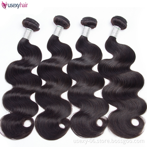 10A Grade Body Wave No Shedding No Tangling Hair Bundle With Closure,3 Bundles of Brazilian Human Hair Bundle With Closure